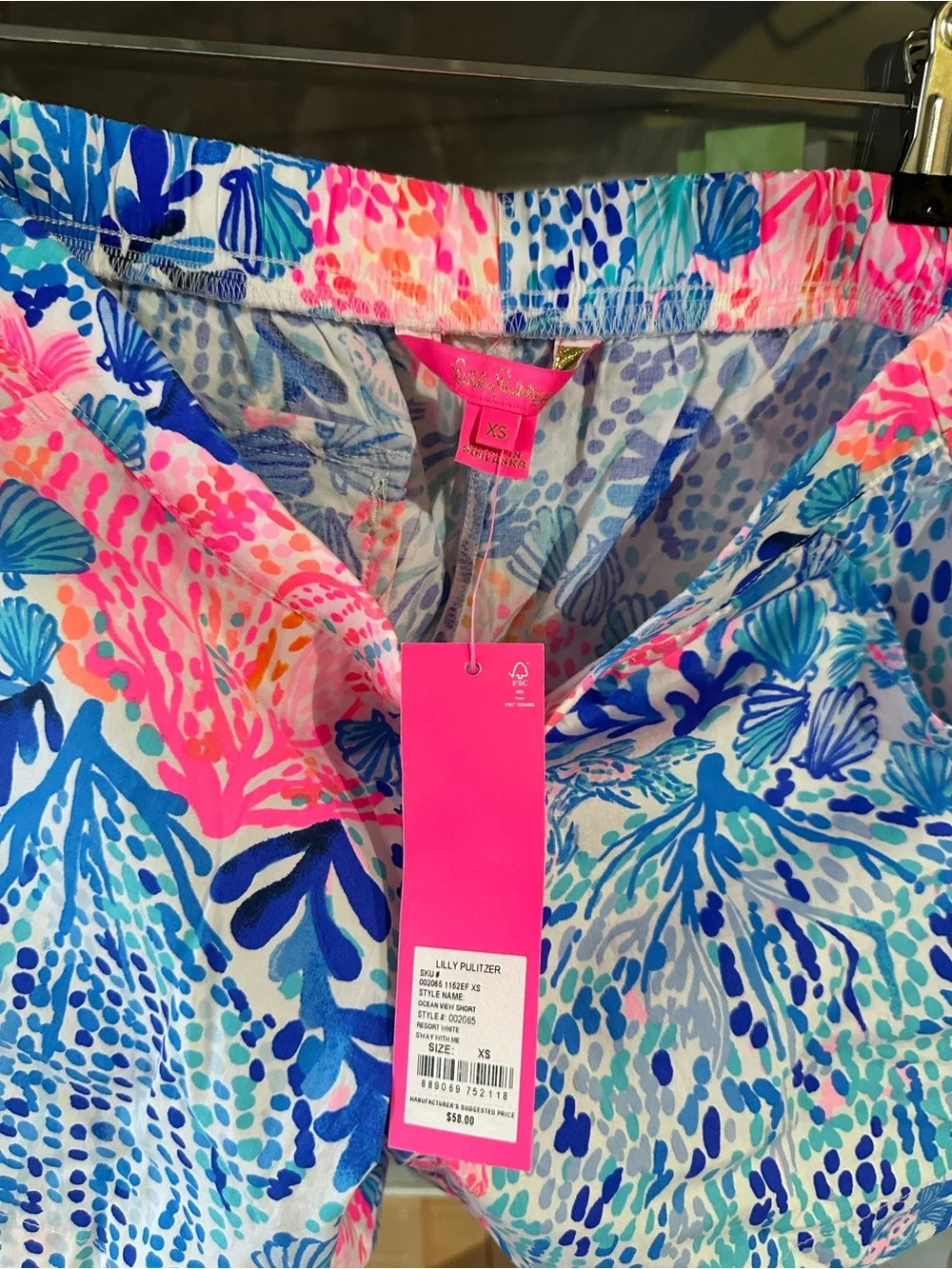 Lilly Pulitzer Pink & Blue Printed Scallop Hem Skort - Picture 3 of 4